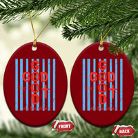 Christian Jesus Lovers Ceramic Ornament Striped Preppy God Is Good All The Time