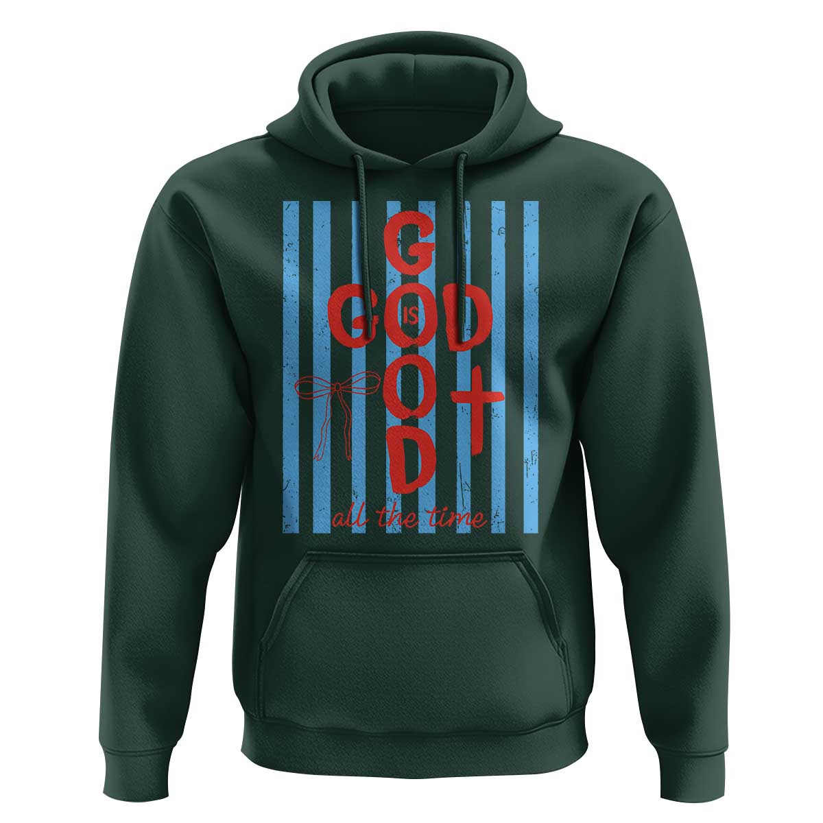 Christian Jesus Lovers Hoodie Striped Preppy God Is Good All The Time