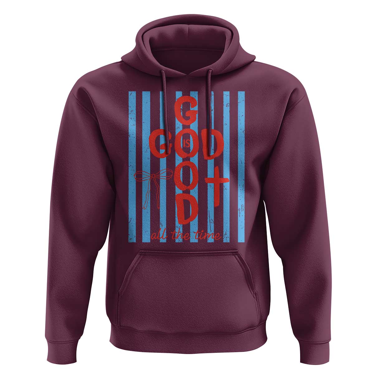 Christian Jesus Lovers Hoodie Striped Preppy God Is Good All The Time