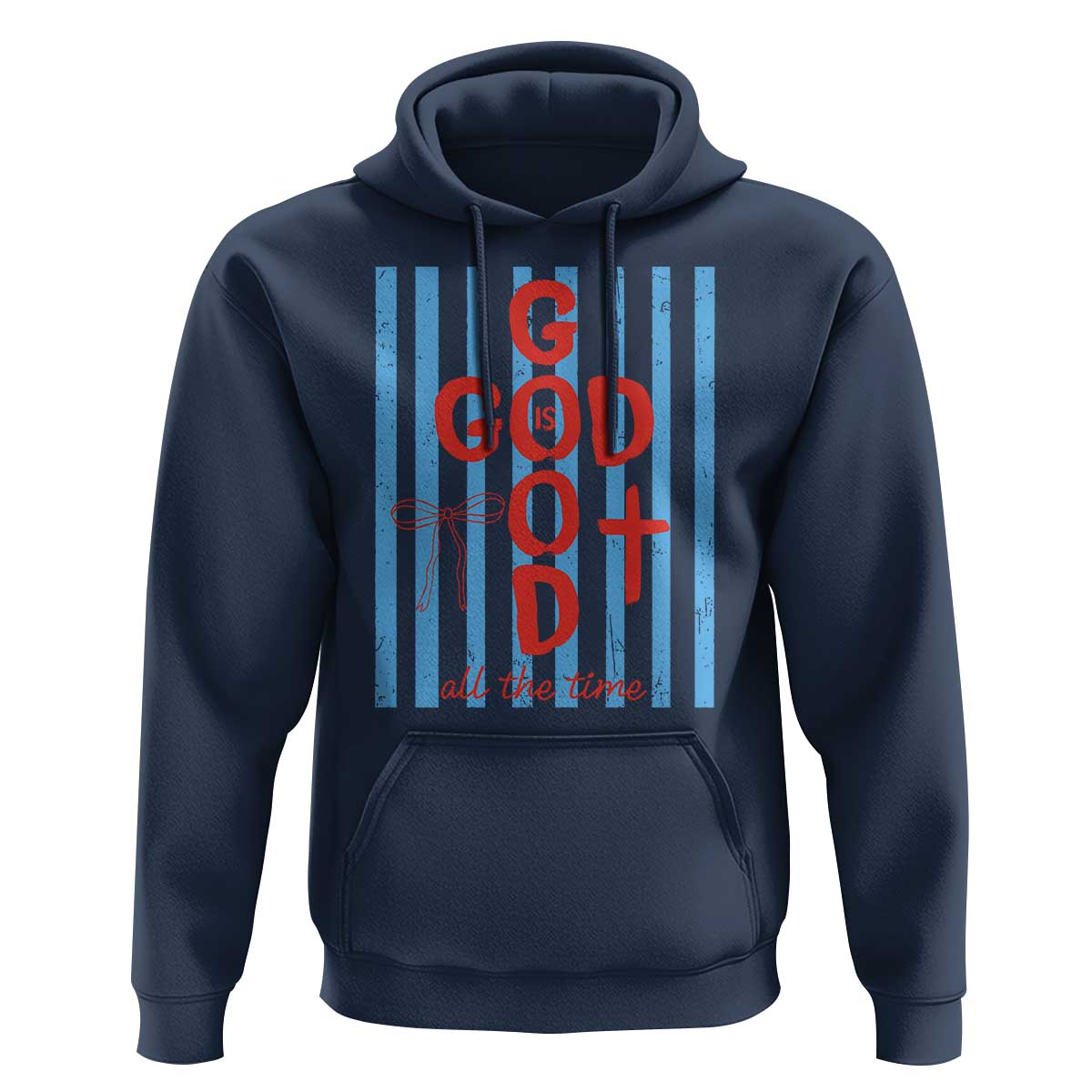 Christian Jesus Lovers Hoodie Striped Preppy God Is Good All The Time