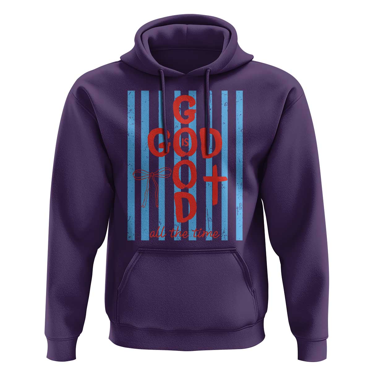 Christian Jesus Lovers Hoodie Striped Preppy God Is Good All The Time