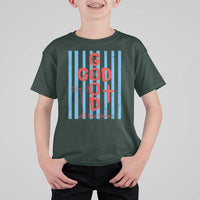Christian Jesus Lovers T Shirt For Kid Striped Preppy God Is Good All The Time