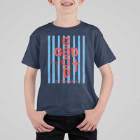Christian Jesus Lovers T Shirt For Kid Striped Preppy God Is Good All The Time