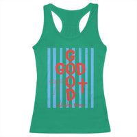 Christian Jesus Lovers Racerback Tank Top Striped Preppy God Is Good All The Time
