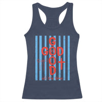 Christian Jesus Lovers Racerback Tank Top Striped Preppy God Is Good All The Time