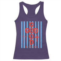 Christian Jesus Lovers Racerback Tank Top Striped Preppy God Is Good All The Time