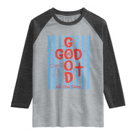 Christian Jesus Lovers Raglan Shirt Striped Preppy God Is Good All The Time