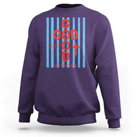 Christian Jesus Lovers Sweatshirt Striped Preppy God Is Good All The Time