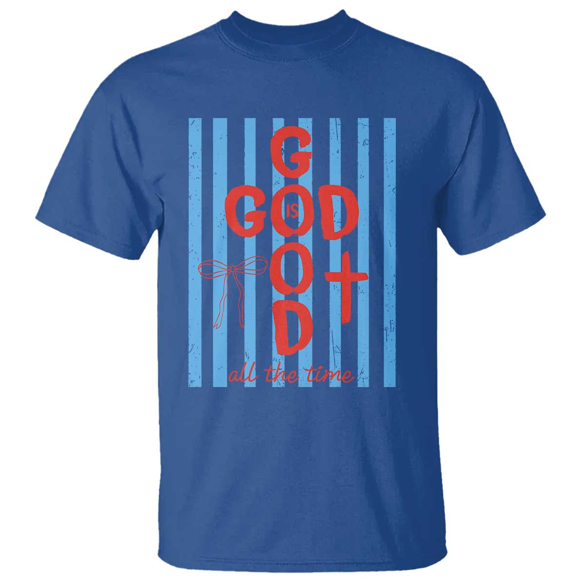 Christian Jesus Lovers T Shirt Striped Preppy God Is Good All The Time
