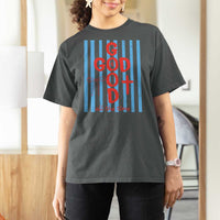 Christian Jesus Lovers T Shirt For Women Striped Preppy God Is Good All The Time