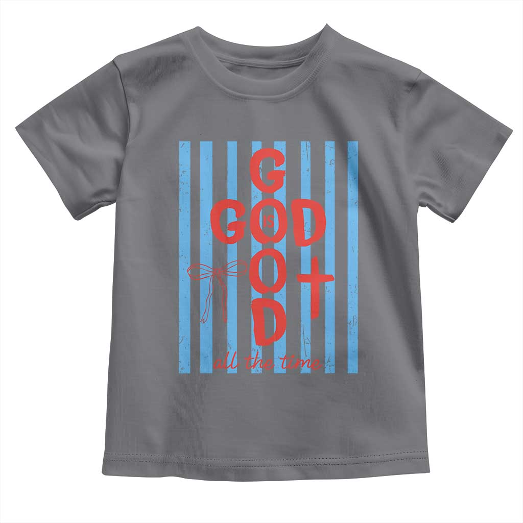 Christian Jesus Lovers Toddler T Shirt Striped Preppy God Is Good All The Time