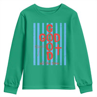 Christian Jesus Lovers Youth Sweatshirt Striped Preppy God Is Good All The Time