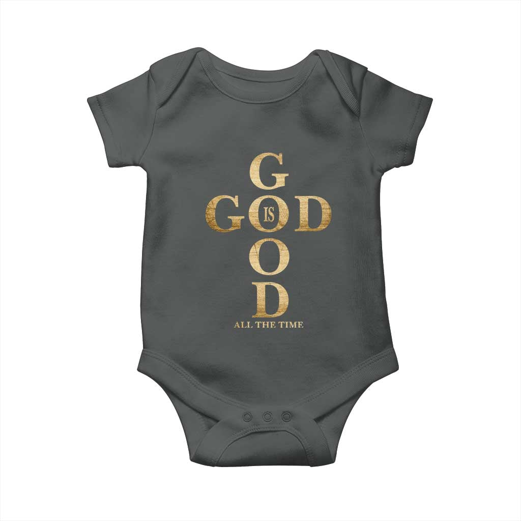 Christian Jesus Lovers Baby Onesie God Is Good All The Time Cross