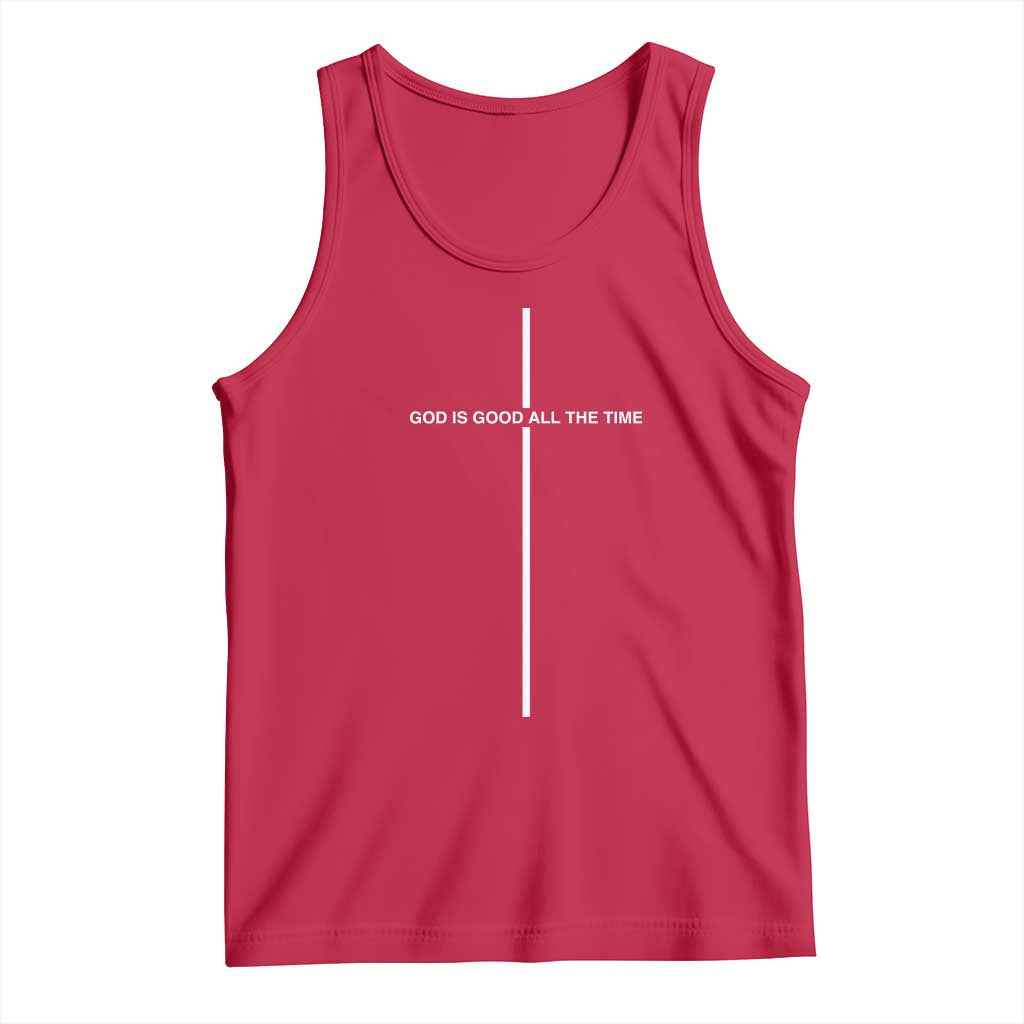 God Is Good All The Time Tank Top Jesus Cross Christian Minimal Religious Faith