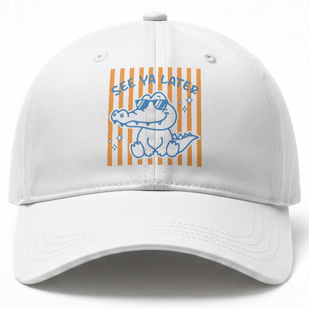 See You Later Alligator Baseball Cap Funny Last Day End of Year Teacher Summer Gift