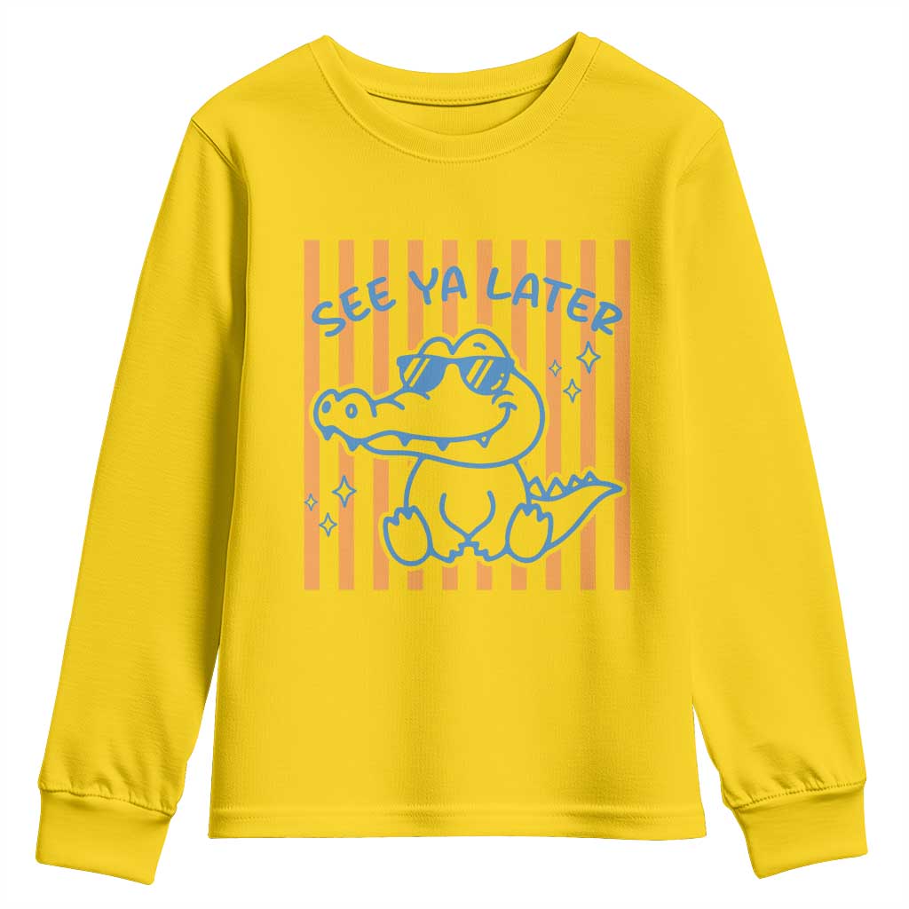 See You Later Alligator Youth Sweatshirt Funny Last Day End of Year Teacher Summer Gift