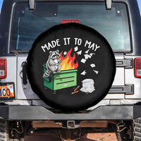 Last Day of School Spare Tire Cover Funny Raccoon Dumpster Fire Made It To May Teacher