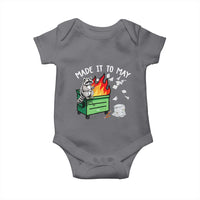 Last Day of School Baby Onesie Funny Raccoon Dumpster Fire Made It To May Teacher
