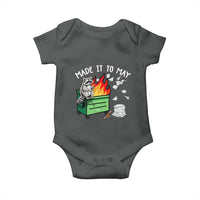 Last Day of School Baby Onesie Funny Raccoon Dumpster Fire Made It To May Teacher