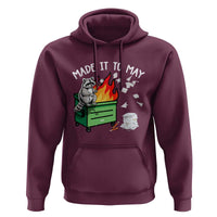 Last Day of School Hoodie Funny Raccoon Dumpster Fire Made It To May Teacher