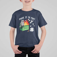 Last Day of School T Shirt For Kid Funny Raccoon Dumpster Fire Made It To May Teacher