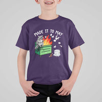 Last Day of School T Shirt For Kid Funny Raccoon Dumpster Fire Made It To May Teacher