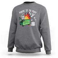 Last Day of School Sweatshirt Funny Raccoon Dumpster Fire Made It To May Teacher