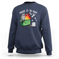 Last Day of School Sweatshirt Funny Raccoon Dumpster Fire Made It To May Teacher