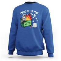 Last Day of School Sweatshirt Funny Raccoon Dumpster Fire Made It To May Teacher