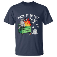 Last Day of School T Shirt Funny Raccoon Dumpster Fire Made It To May Teacher
