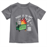 Last Day of School Toddler T Shirt Funny Raccoon Dumpster Fire Made It To May Teacher