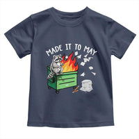 Last Day of School Toddler T Shirt Funny Raccoon Dumpster Fire Made It To May Teacher