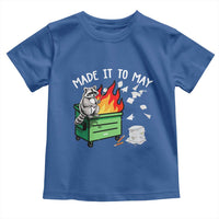 Last Day of School Toddler T Shirt Funny Raccoon Dumpster Fire Made It To May Teacher