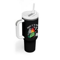 Last Day of School Tumbler With Handle Funny Raccoon Dumpster Fire Made It To May Teacher