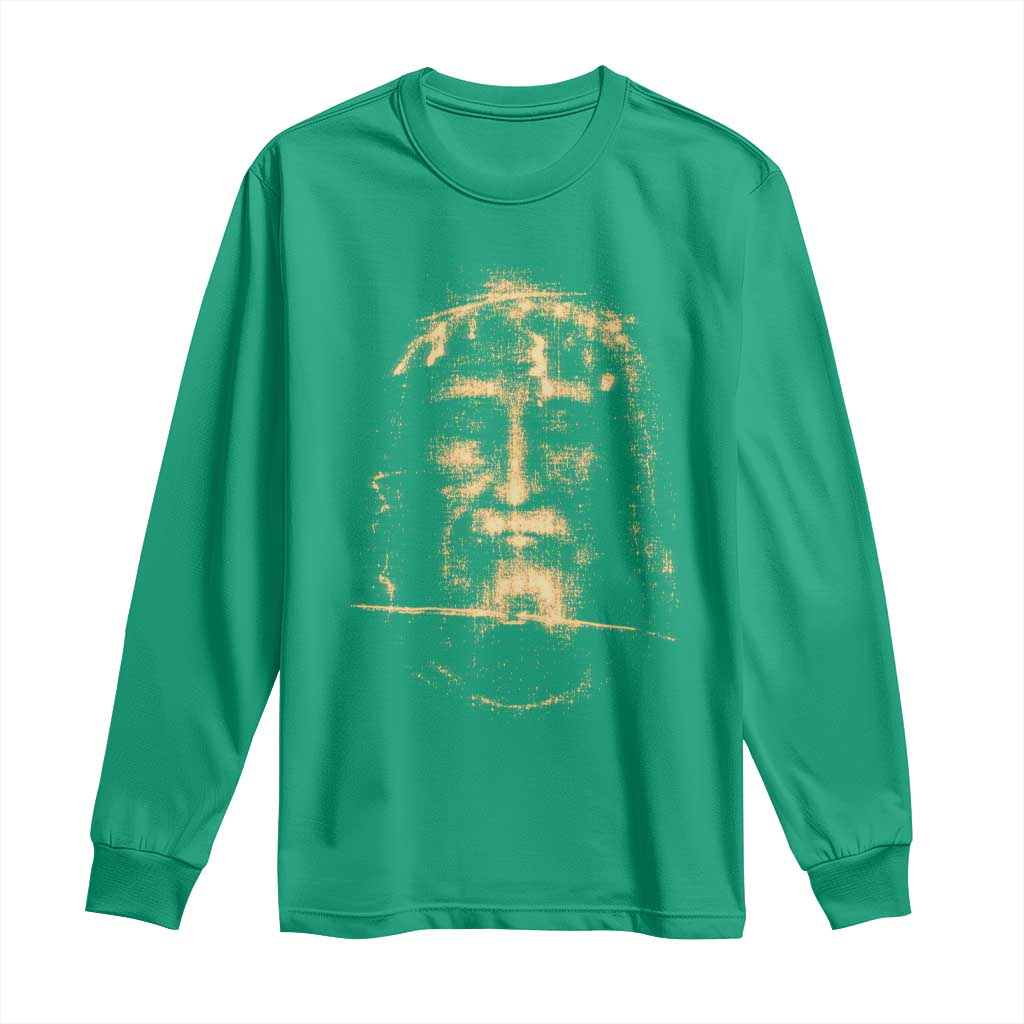Shroud Of Turin Jesus Long Sleeve Shirt Jesus Christ Face Religious Catholic Christian Faith