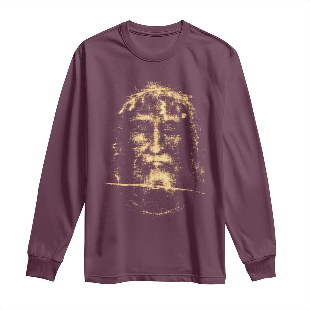 Shroud Of Turin Jesus Long Sleeve Shirt Jesus Christ Face Religious Catholic Christian Faith