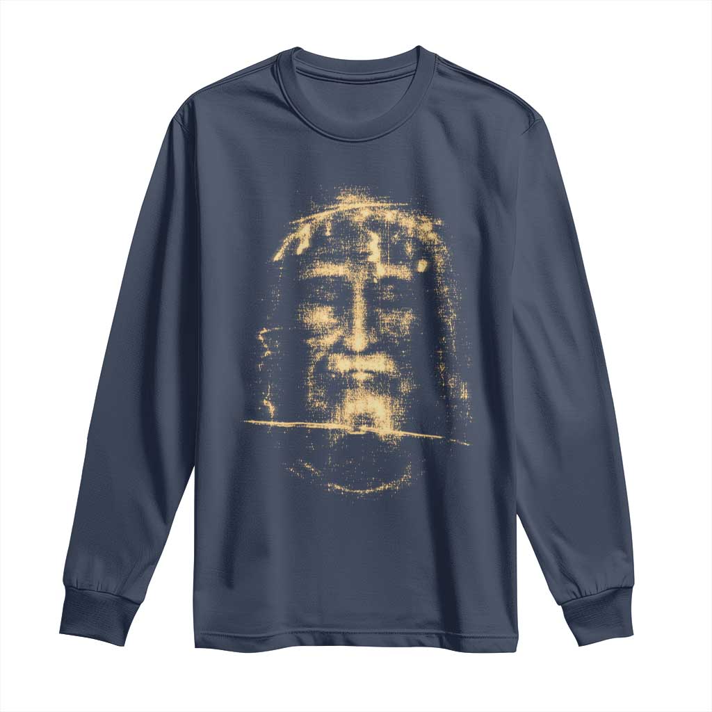 Shroud Of Turin Jesus Long Sleeve Shirt Jesus Christ Face Religious Catholic Christian Faith