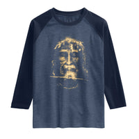 Shroud Of Turin Jesus Raglan Shirt Jesus Christ Face Religious Catholic Christian Faith