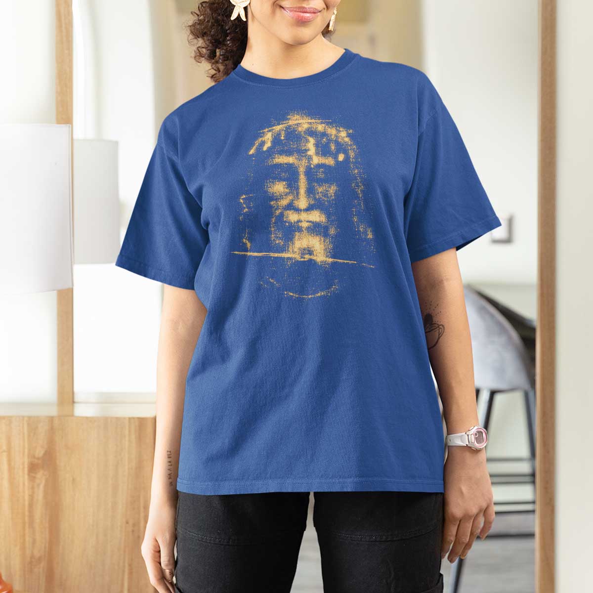 Shroud Of Turin Jesus T Shirt For Women Jesus Christ Face Religious Catholic Christian Faith