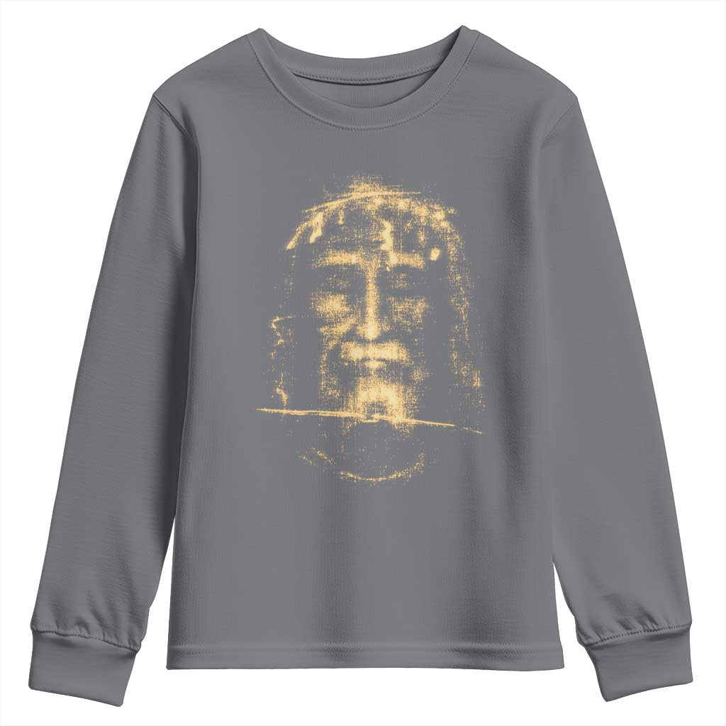 Shroud Of Turin Jesus Youth Sweatshirt Jesus Christ Face Religious Catholic Christian Faith