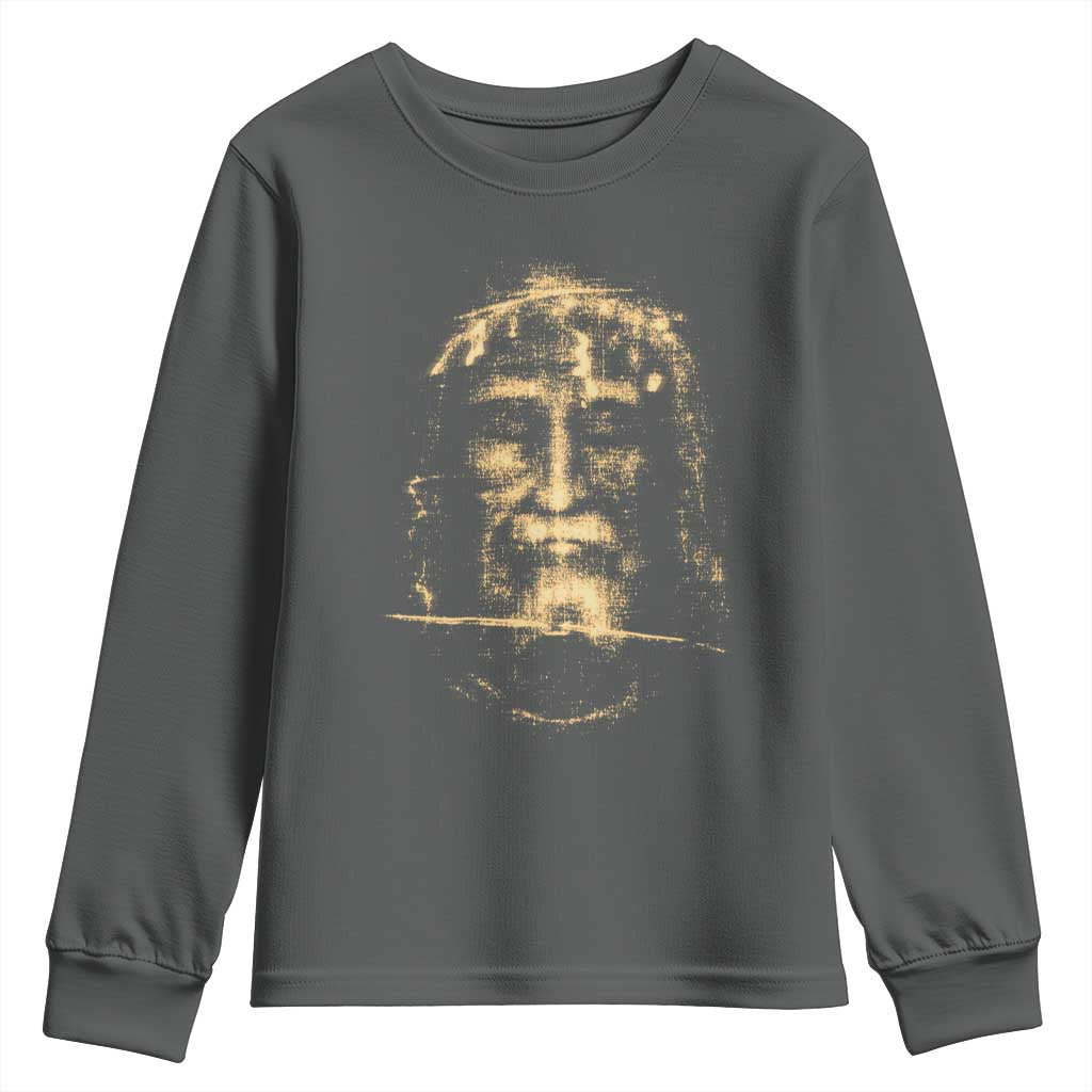 Shroud Of Turin Jesus Youth Sweatshirt Jesus Christ Face Religious Catholic Christian Faith