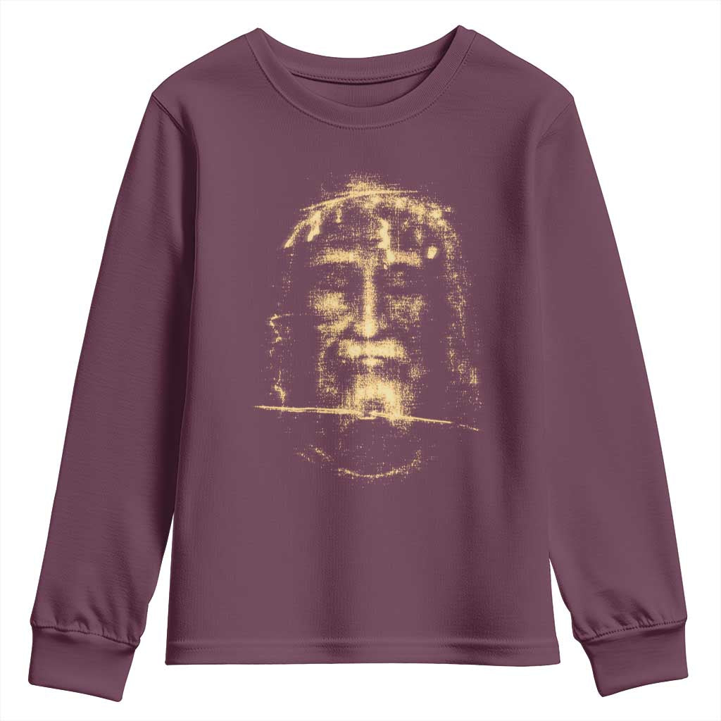Shroud Of Turin Jesus Youth Sweatshirt Jesus Christ Face Religious Catholic Christian Faith