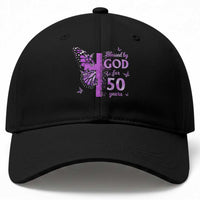 50th Birthday Gifts For Her Baseball Cap Blessed By God For 50 Years Christian Butterfly Cross