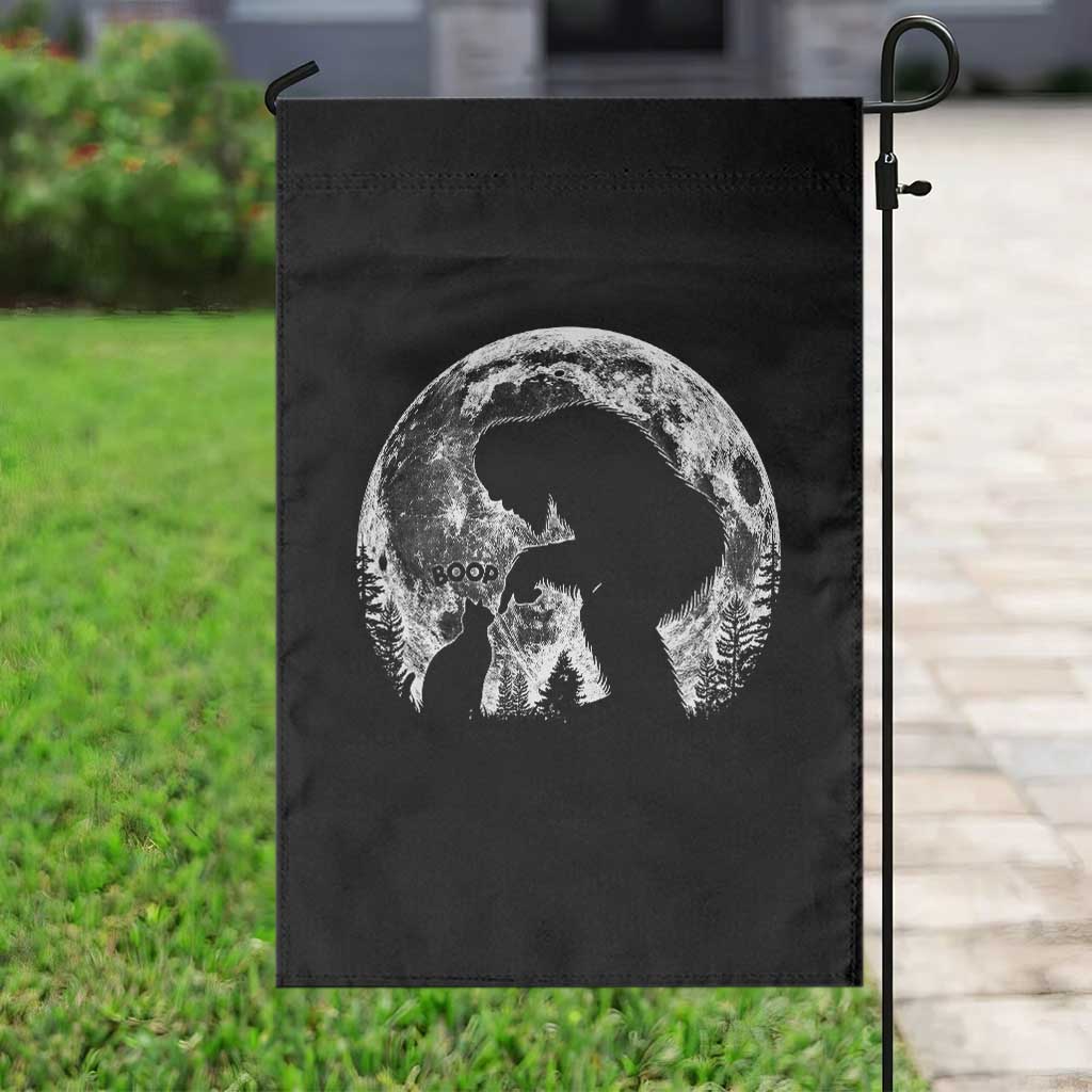 Fun Hand Boop Nose Bigfoot Cat Garden Flag Sasquatch Full Moon