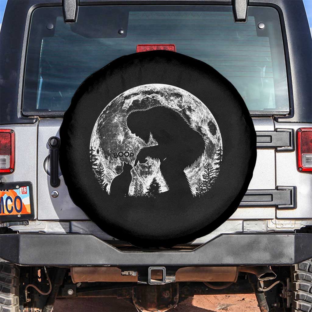 Fun Hand Boop Nose Bigfoot Cat Spare Tire Cover Sasquatch Full Moon
