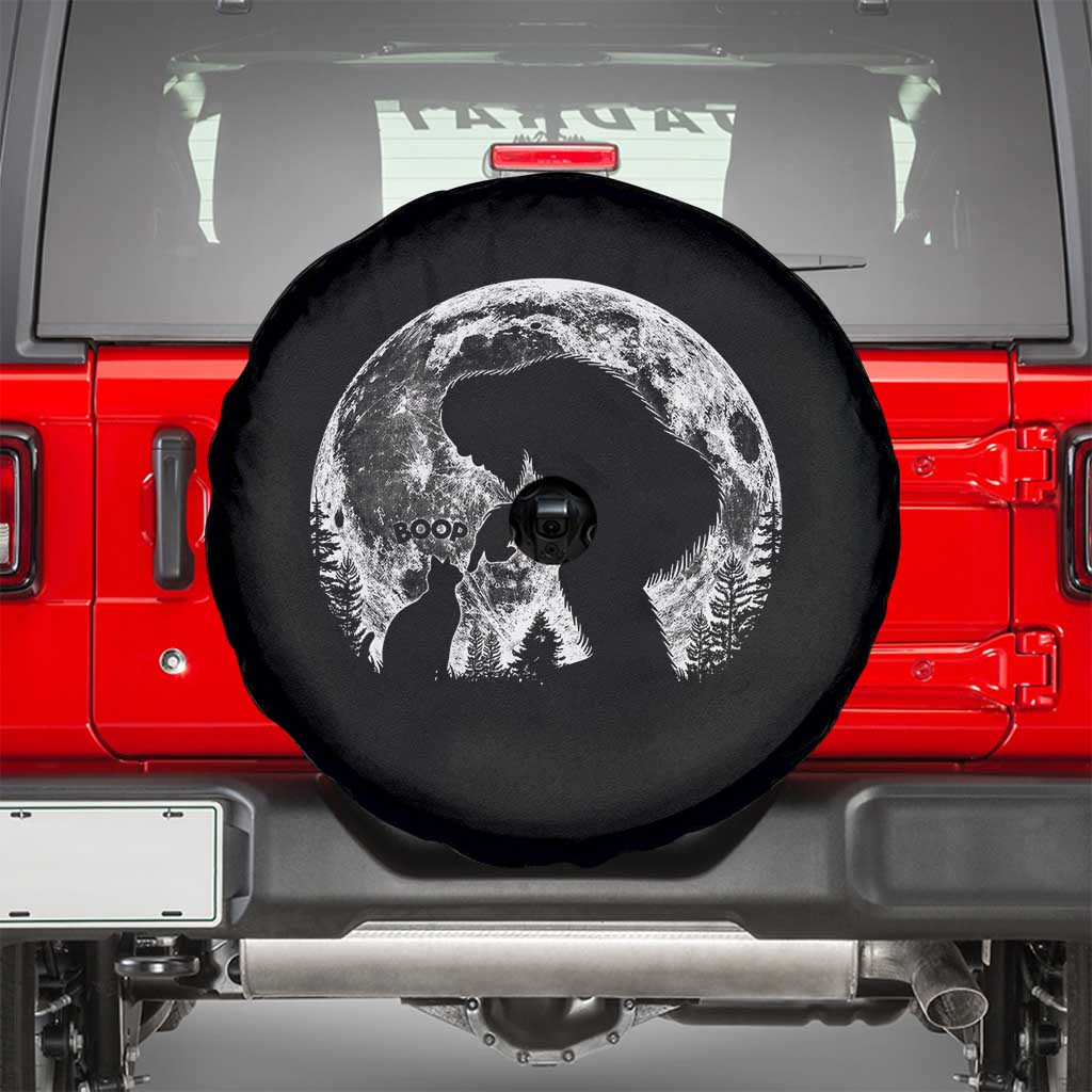 Fun Hand Boop Nose Bigfoot Cat Spare Tire Cover Sasquatch Full Moon
