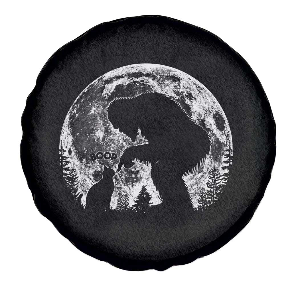 Fun Hand Boop Nose Bigfoot Cat Spare Tire Cover Sasquatch Full Moon