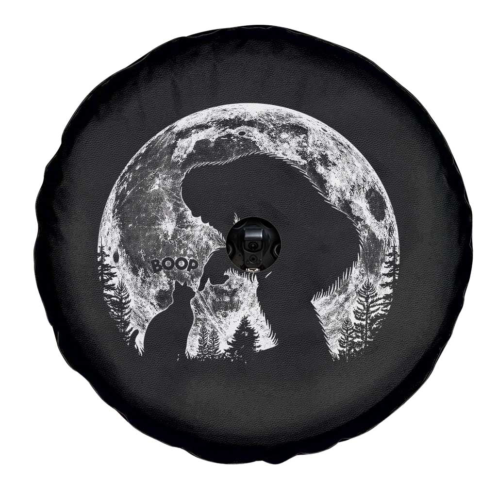 Fun Hand Boop Nose Bigfoot Cat Spare Tire Cover Sasquatch Full Moon