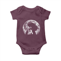 Fun Hand Boop Nose Bigfoot Cat Baby Onesie Sasquatch Full Moon