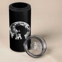 Fun Hand Boop Nose Bigfoot Cat 4 in 1 Can Cooler Tumbler Sasquatch Full Moon